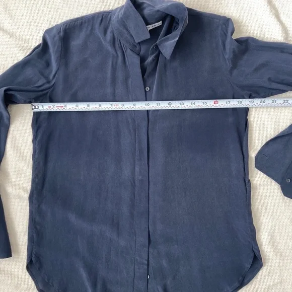 & Other Stories silk blouse, size 4, blue grey, 100% silk - Picture 7 of 10